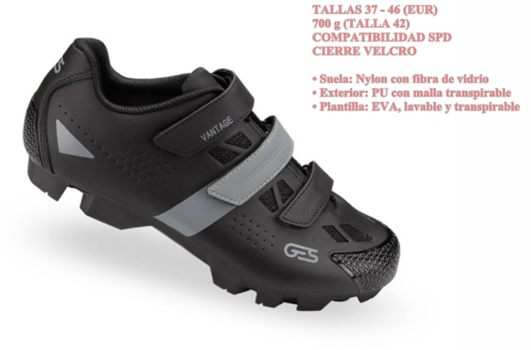 ZAPATILLAS GES MTB VANTAGE-2 GRIS NEGRA 41